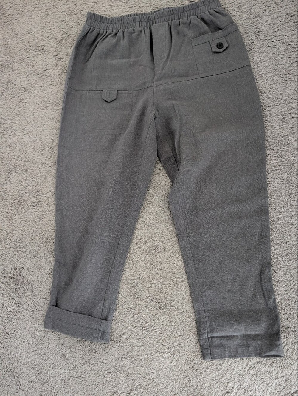 Grey Linen Pants Size M